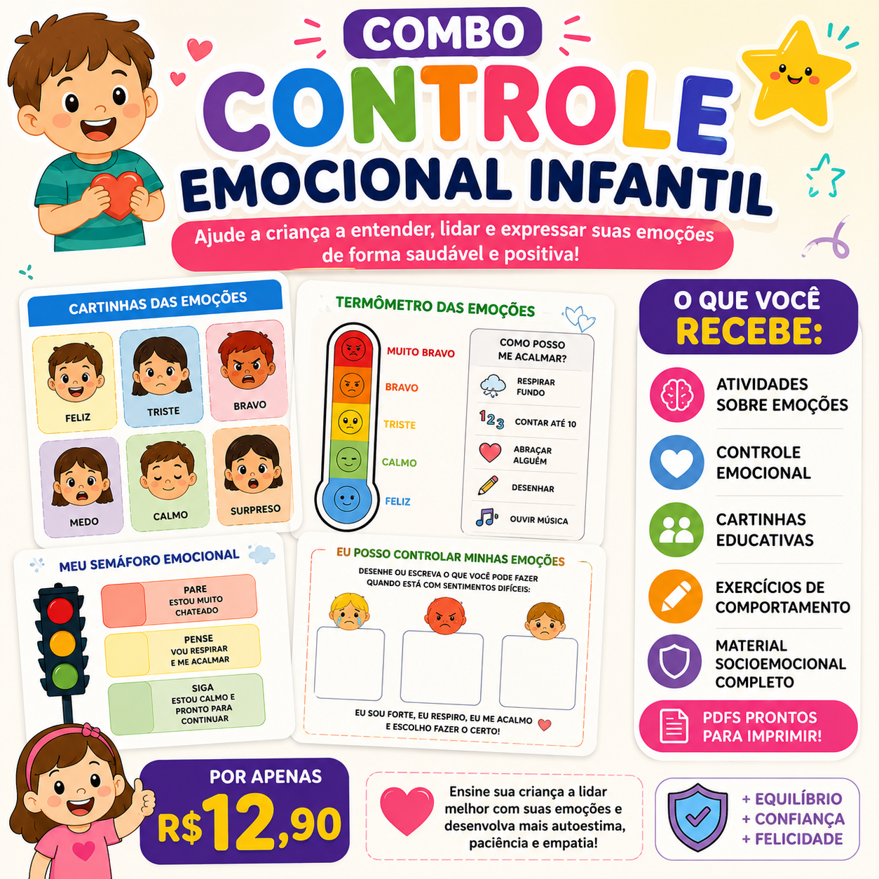 Combo Controle Emocional Infantil