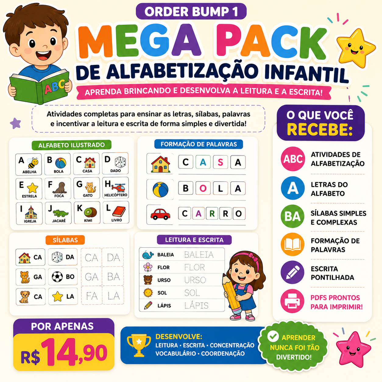 Mega Pack de Alfabetização Infantil