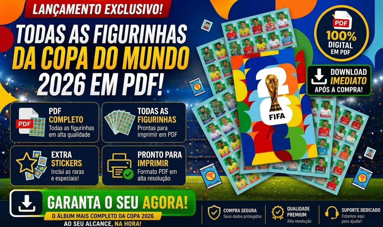 Todas as Figurinhas da Copa 2026 em PDF - Alta Resolução