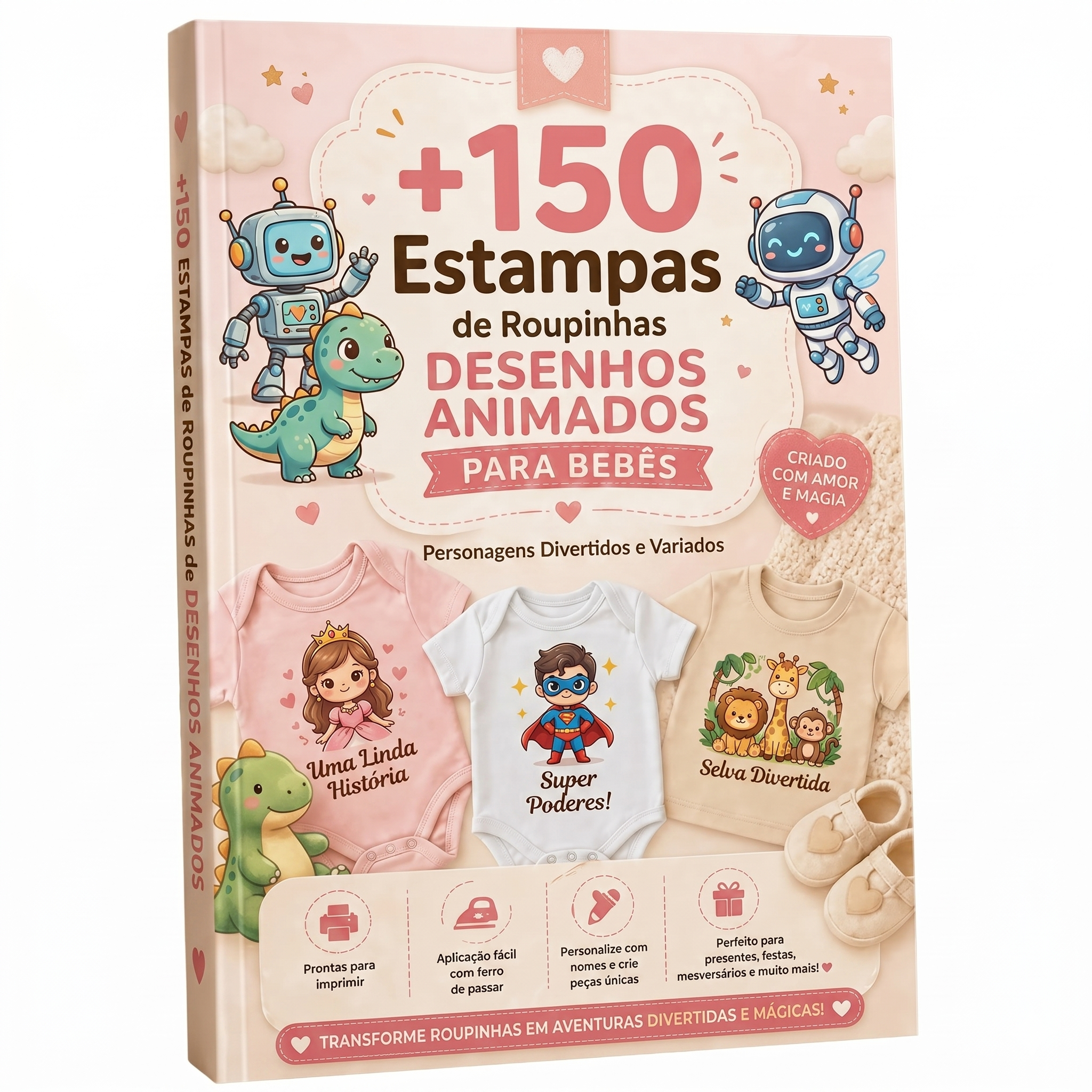 +150 Estampas de Roupinhas infantis - PREMIUM